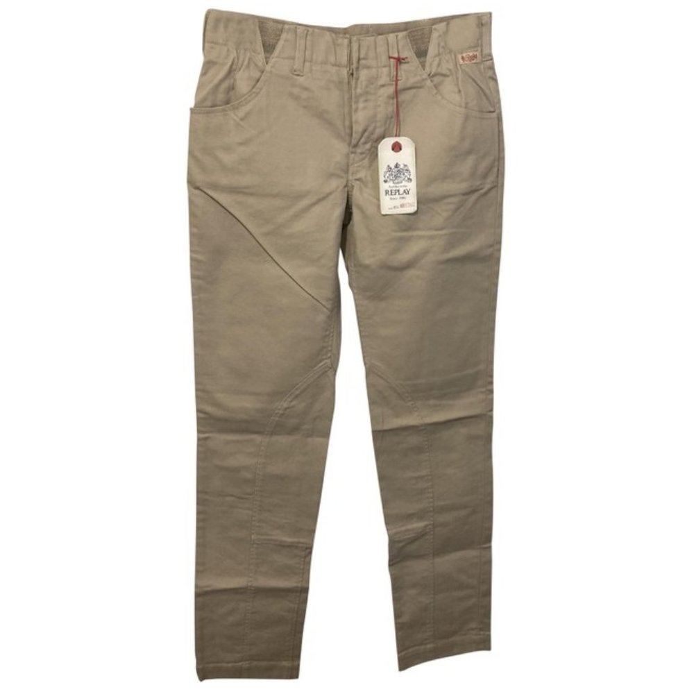 Replay women's 28 extra seamed crisp comfort elastic insert stretch khaki pants